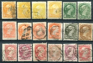 (241) 18 VERY GOOD USED 1870 CANADA TO 10c PERF 12 SG62 - SG67 GOOD SHADES - Picture 1 of 1