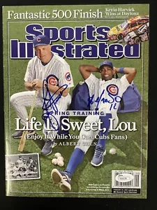 Lou Piniella Signed Sports Illustrated 2/26/07 No Label Cubs Soriano Auto JSA - Picture 1 of 7