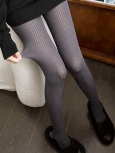 Autumn Fashion Vertical Stripes Women's Pantyhose – Stretch Slimming Shaping - Picture 1 of 17