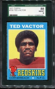 1971 Topps Football # 159 Ted Vactor NM-MT SGC 88 8 - Picture 1 of 2