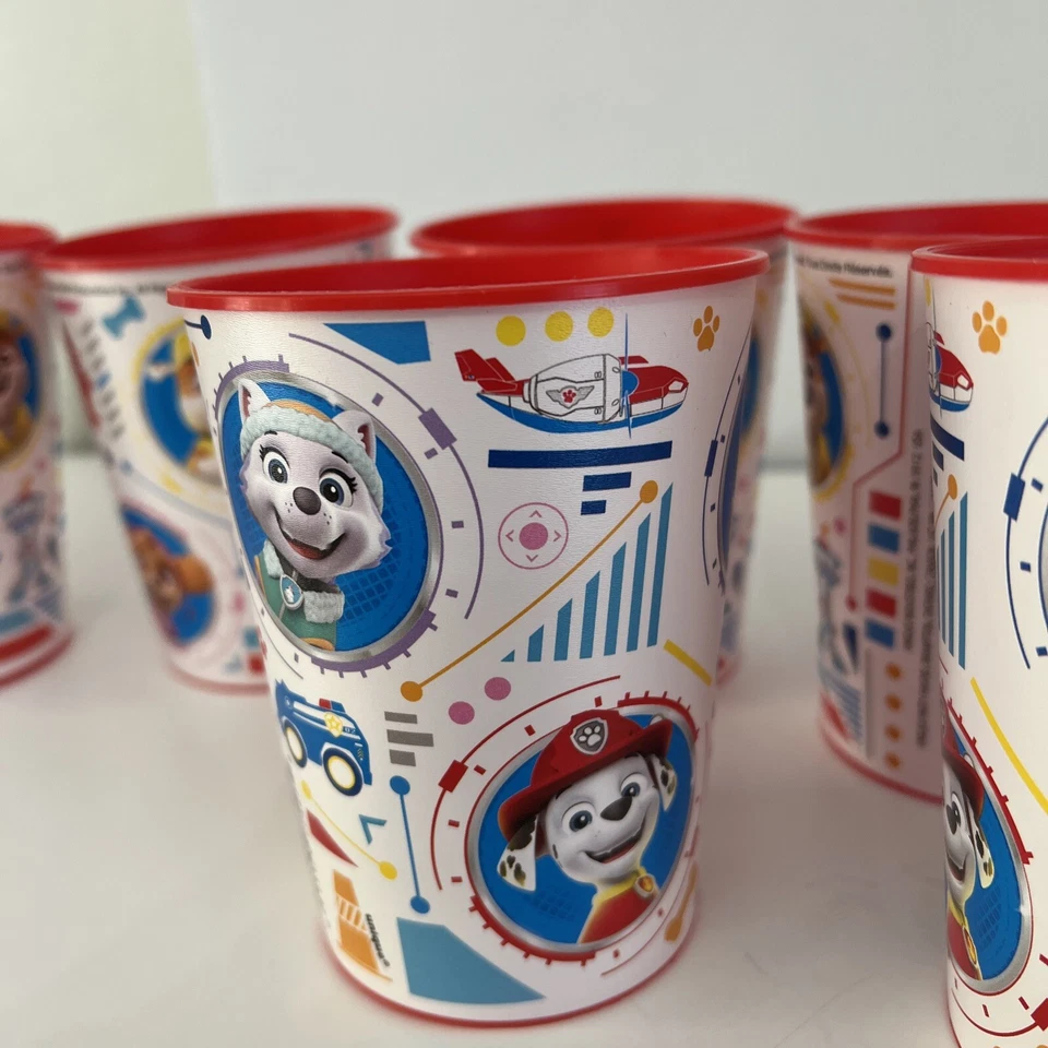 Tazas de fiesta de plástico reutilizables Paw Patrol 6 NUEVAS Foto 1 de 3