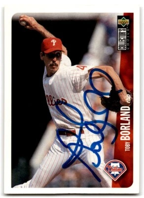 1996 Upper Deck Collectors Choice Signed Toby Borland Auto Phillies #667 - Image 1 of 2