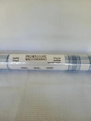 Papel tapiz vintage de piedra rojiza con patrón a cuadros azul claro Foto 1 de 4