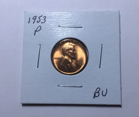 1953 P Lincoln Wheat Cent BU Cover