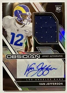 2020 Obsidian VAN JEFFERSON Rookie Patch Auto /150 RPA RC Rams Football Jersey - Picture 1 of 3