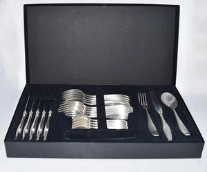 Robbe & Berking Isabell Menübesteck Silber 90er 24 tlg 6 Pers. Besteckkasten - Bild 1 von 8