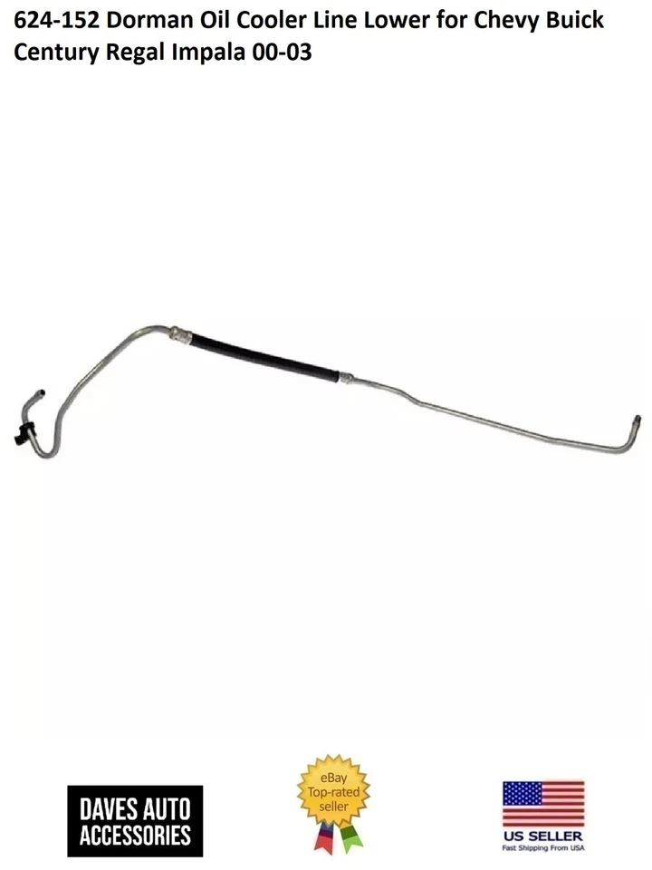 Línea inferior de enfriador de aceite Dorman 624-152 para Chevy Buick Century Regal Impala 00-03 Foto 1 de 4