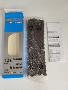 Shimano DEORE XT CN-M8100 12 Speed MTB Bicycle Road E-Bike Chain 126L Quick Link - Picture 1 of 5