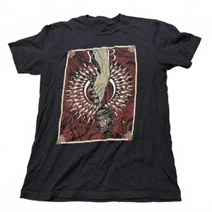 Maglietta YOB Metal Graphic Tee Stoner Doom Band nera rossa stampa artistica taglia media - Foto 1 di 6