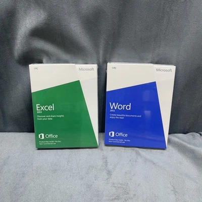 Microsoft Word 2013 & Microsoft Excel 2013 Key Cards In Sealed Boxes 1 PC - Image 1 of 4