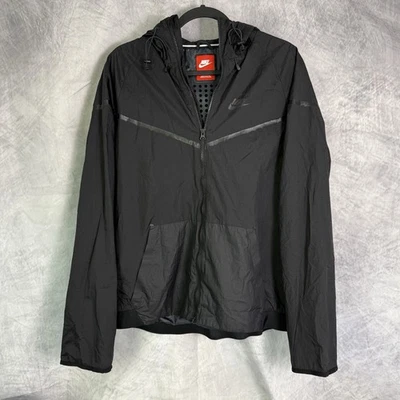Nike tech aeroshield windrunner nylon hooded full zip hoodie jacket Sz M - Imagem 1 de 4