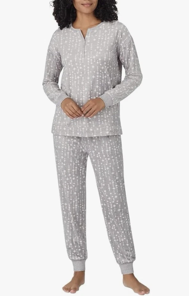 Juego de ropa de dormir Nautica para mujer de 2 piezas, nuevo con etiquetas, polar elástico sedoso, pijama XS, salón Foto 1 de 4