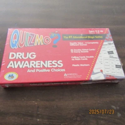 Quizmo Drug Awareness and Positive Choices-Bingo Game-2003-World Class-SEALED - Image 1 of 4