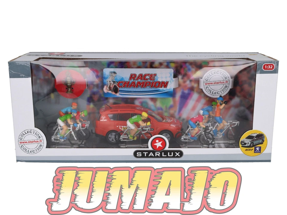 DIV49 VOITURE 1/32 STARLUX : Coffret Tour De France Peugeot 4007 + 7 Coureurs Cy - Photo 1/1