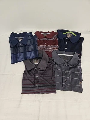 Lote de 5 camisas de golf Greg Norman Tasso Ella manga corta estampado polo talla L Foto 1 de 4