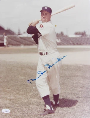 Duke Snider Brooklyn Dodgers Signed 11x14 Glossy Photo JSA Authenticated - Image 1 of 2