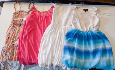 Lot 4 Girls Dresses Sz 7/8 Amy Byer Art Class Party Sundress Smocked Ombre - Image 1 of 4