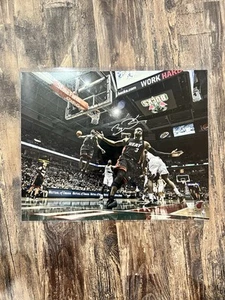 Dwayne Wade Autographed 16x20 Picture - Lebron Dunk - Fanatics COA - New - Picture 1 of 3