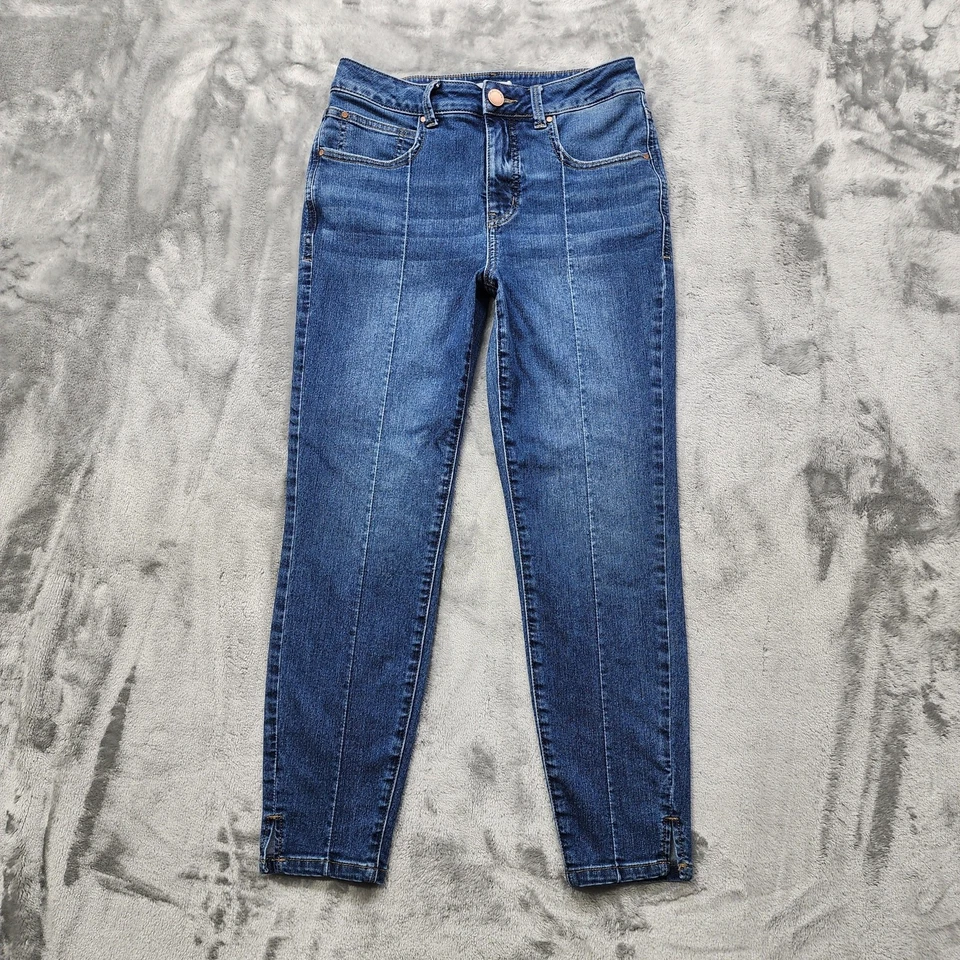 Maurices Jeans Womens 6 SHORT Blue Everflex Super Skinny High Rise Seamed Ankle  - Image 1 of 4