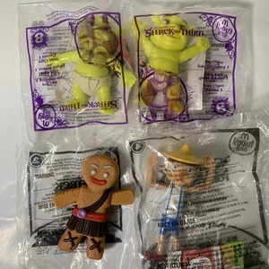 Mixed Lot of 4 Shrek Forever After & Shrek the Third McDonalds Happy Meal Toys - Picture 1 of 11