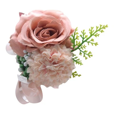 Bracelet Hand Flower Wrist Corsage Beautiful Bridesmaid Sisters Wedding Party - Image 1 of 4