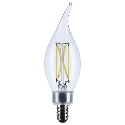 5.5 Watt CA10 LED - Candelabra Base - Clear - 3500K CCT - 120 Volt - 24-Pack - Image 1 of 4