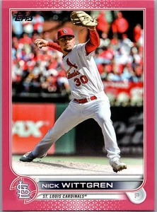 2022 Topps Update #US202 Nick Wittgren Mother's Day Hot Pink /50 Cardinals - Picture 1 of 2
