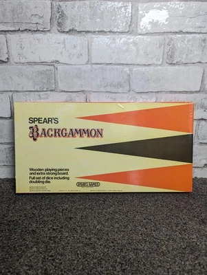 Spear's 1980 Vintage Backgammon Board Game Wooden Counters 100% Complete  - Image 1 of 4