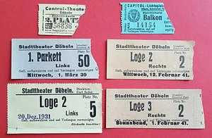 6 x alte Eintrittskarte DÖBELN Stadttheater und Capitol Lichtspiele ( 19322 - Bild 1 von 1
