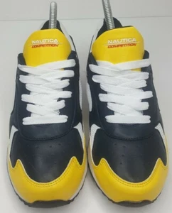 NEW NAUTICA COMPETITION DELRIO SNEAKER Navy Blue Red Yellow sz6 - Picture 1 of 7