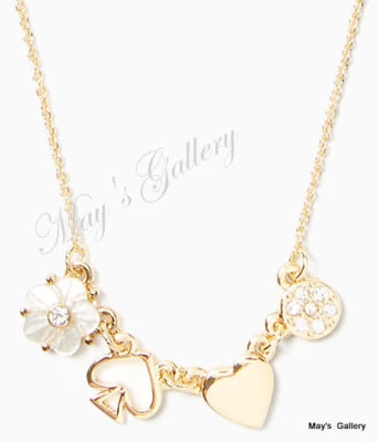 Kate Spade Handbag Necklace Pendant Gold tone with crystal  Dust Bag NWT  KSNY  - Image 1 of 2