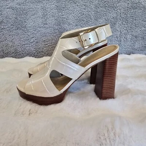 Michael Kors Noelle Plateau-Sandalen Krokodilprägung Glitzer Leder Größe 9 - Bild 1 von 10