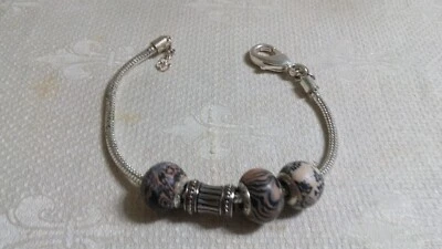 Браслет-ползунок Viva Beads ST металлическая сетчатая цепочка ST металл и керамика 8,5 дюйма - Изображение 1 из 4