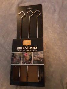 Oklahoma Joe's Super Skewers Set Of 3 Stainless Steel Grilling Smoking - Picture 1 of 6