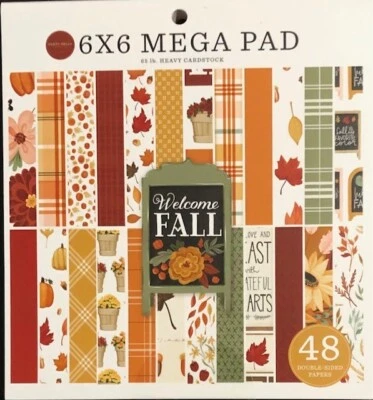 Carta Bella WELCOME FALL 6x6 Mega Paper Pad 48 Double-sided Pattern & Solid - Image 1 of 3