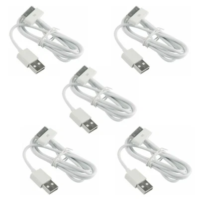 5pack 30-pin 3ft USB Charging Data/Sync Cable Cord for iPhone 3G 4S 4G 3GS iPad2 - Image 1 of 4