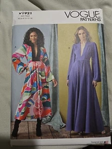 VOGUE PATTERN V1921 A5 Misses' Dress, 2 Lengths. Sz 6-14 UNCUT - Picture 1 of 2