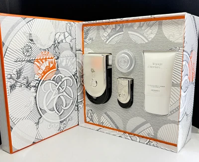 NUEVO Voyage D'Hermes por Hermes 3,3 oz / 100 ml Perfume 4 Piezas Set de Regalo Foto 1 de 4