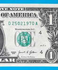 25 February 1970 : D 25021970 A BIRTHDAY Note $1 One Dollar Bill *Uncirculated* - Picture 1 of 3