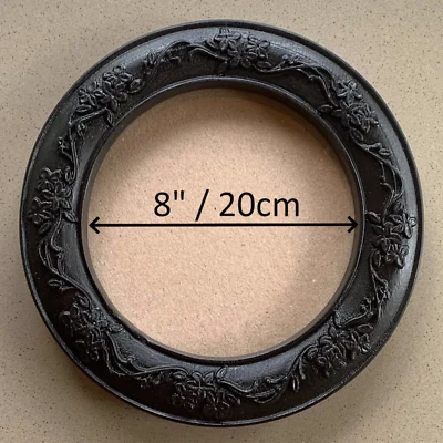 Marco decorativo floral ornamentado romántico tallado en madera Foto 1 de 4