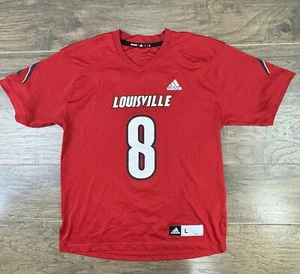 Camiseta Adidas Louisville Cardinals Para Hombre Grande Malla Roja NCAA Lamar Jackson #8 - Imagen 1 de 10