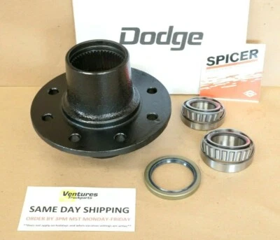 Ступица переднего колеса с подшипниками Dodge W200 W250 1980-1993 Dana 44 3/4 тонны 8 зажимов - Изображение 1 из 4