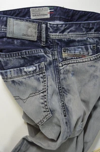 ITALY mens DIESEL BRADDOM 0819E JEANS size W34 L34 REG SLIM CARROT vintage - Picture 1 of 23