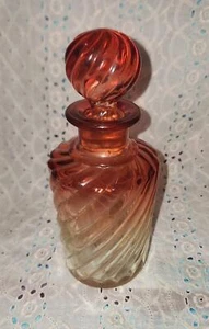Vintage Baccarat 7" Tiente Bamboo Swirl Crystal Perfume Dresser Bottle w/ Stoppe - Picture 1 of 9
