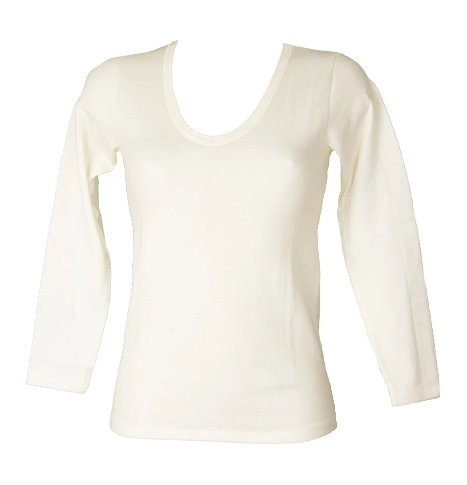 SG Camiciola donna RAGNO manica lunga lana cotone articolo 075379 - Immagine 1 di 1