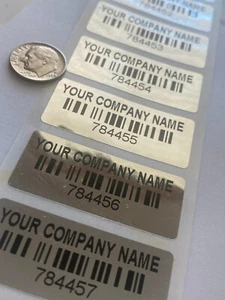 1000 CUSTOM PRINTED BAR CODE LABELS TAMPER PROOF-SECURITY VOID STICKERS-1.75 IN. - Picture 1 of 2
