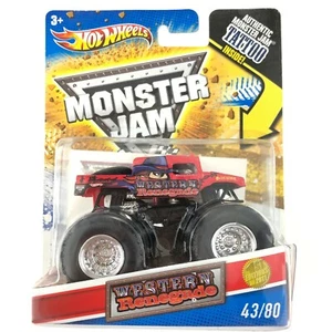 Hot Wheels Monster Jam Truck WESTERN RENEGADE Hummer 4x4 Red Diecast 1/64 Tattoo - Picture 1 of 8