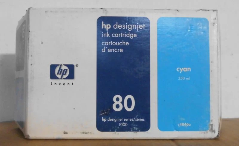 Original HP 80 Tintenpatrone ink  C4846A cyan HC für designjet 1050 1055 - Bild 1 von 1