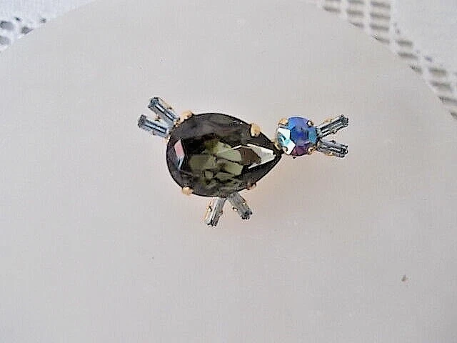 Kleiner blauer Vogel ---blaue Strass-Steinchen - Bild 1 von 4