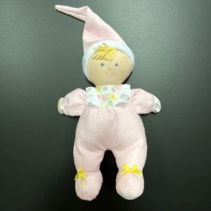 Kids Preferred Plush Doll Pink Floral Yellow Bows Blonde Hat Satin Feet 2015 - Picture 1 of 5